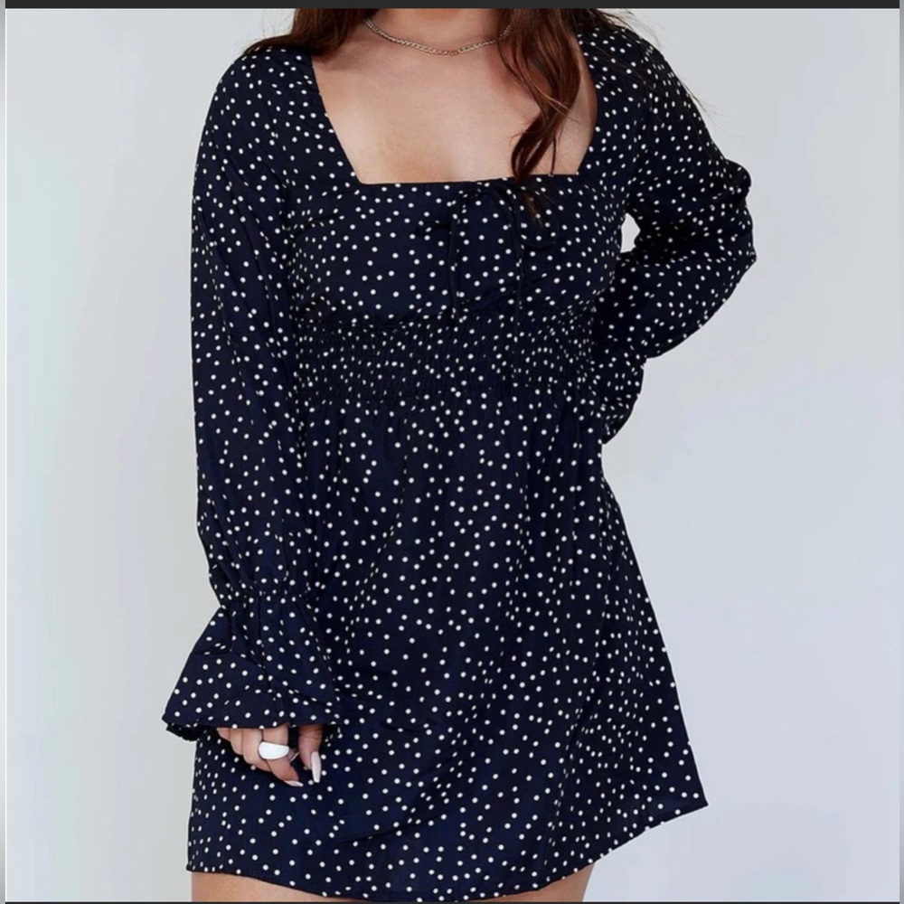 Princess Polly Vertigo Blues Mini Dress Size 10 Navy/White New with Tags